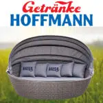 Sonneninsel in Grau; Getränke Hoffmann-Logo