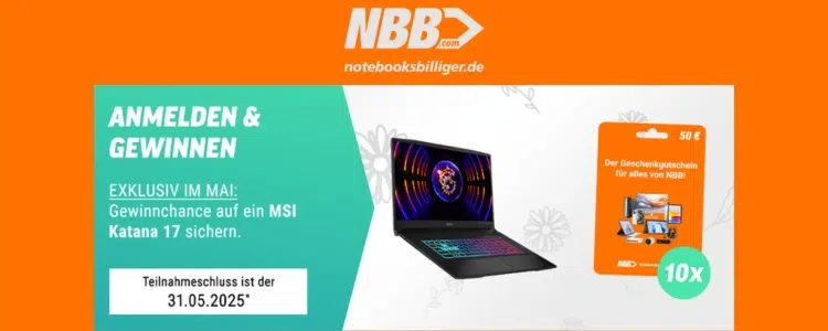 notebooksbilliger.de Gewinnspiel; MSI Katana 17