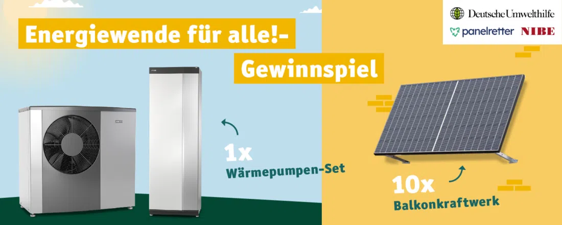 Deutsche Umwelthilfe Gewinnspiel 2026 Wärmepumpe Balkonkraftwerk