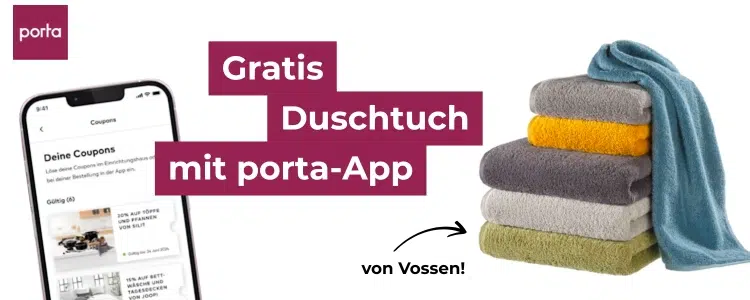 Handtücher in unterschiedlichen Farben; porta-App