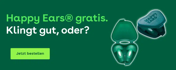 Happy Ears® Ohrstöpsel von der AOK geschenkt