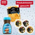 Produkttester für REWE werden; Pommes, Eiskaffee, Oliven