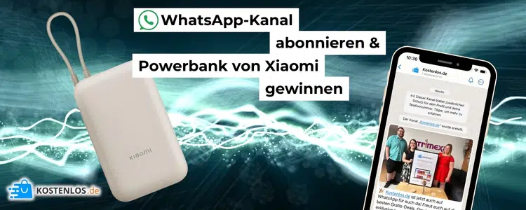 WhatsApp-Gewinnspiel von Kostenlos.de; Xiaomi-Powerbank