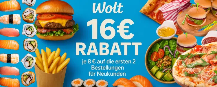 Wolt 16€ Gutschein