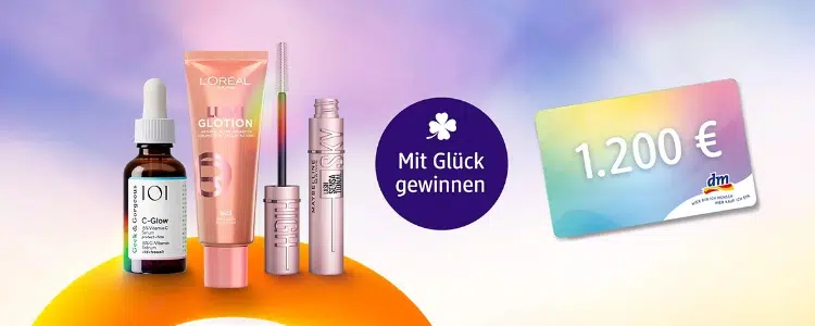 1.200€ Gutschein für dm gewinnen