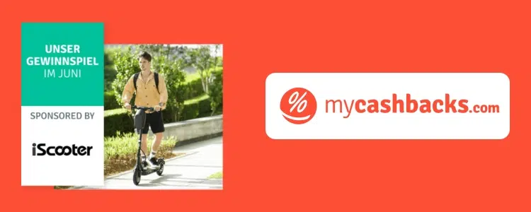 mycashbacks.com verlost E-Scooter von iScooter