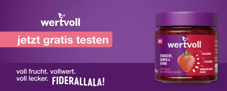 wertvoll Fruchtaufstrich gratis testen