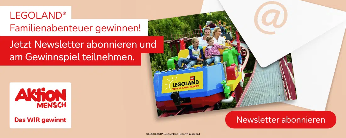 Gewinnspiel von Aktion Mensch, LEGOLAND-Paket gewinenn