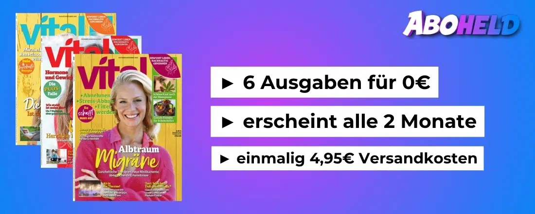 Angebot von Aboheld für Vital-Zeitschrift