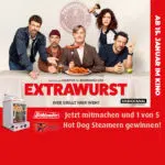 Böklunder-Gewinnspiel; Promo-Bild zum Film "Extrawurst"; Hot Dog Steamer