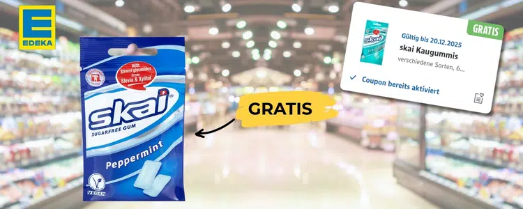 Skai Kaugummis gratis bei Edeka