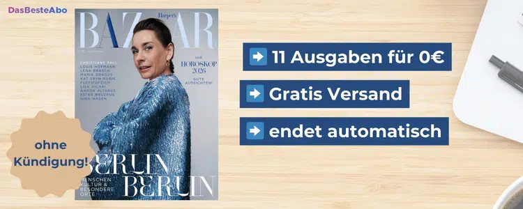 Harpers Bazaar Jahresabo geschenkt