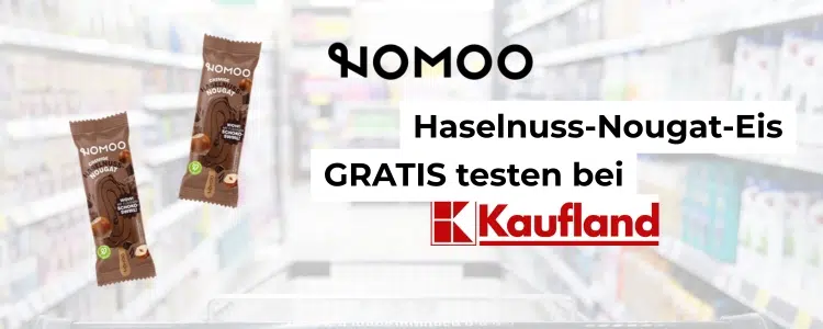 Nomoo Haselnuss-Nougat-Eis gratis bei Kaufland