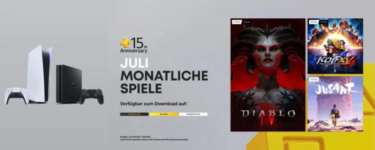 PS Plus Games Juli 2025 Übersicht