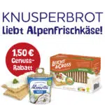 Almette Leicht & Cross Knäckebrot; 1,50€ Genuss-Rabatt