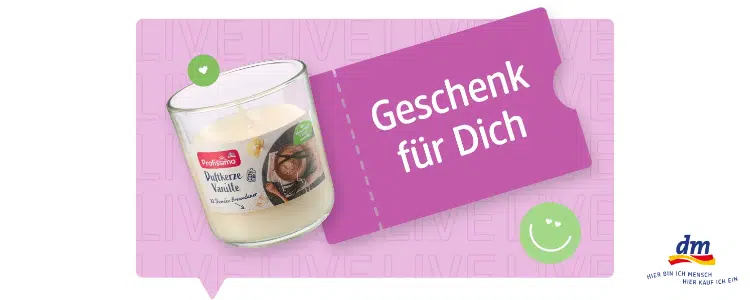 Gratis Duftkerze bei dm