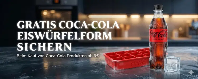 Gratis Eiswürfelform von Coca-Cola