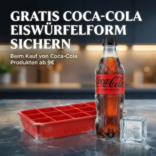 Gratis Eiswürfelform von Coca-Cola sichern