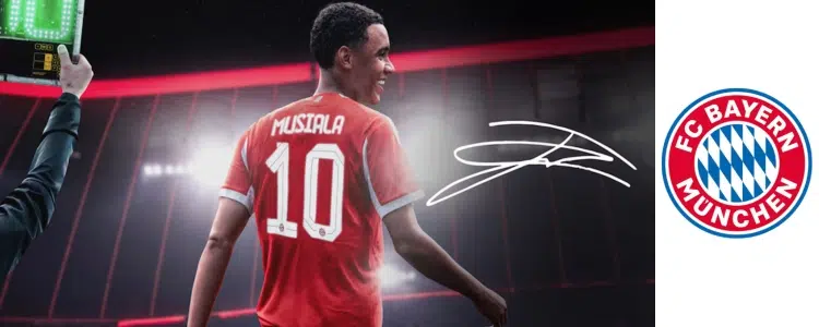 FC Bayern München Gewinnspiel Jamal Musiala Trikot