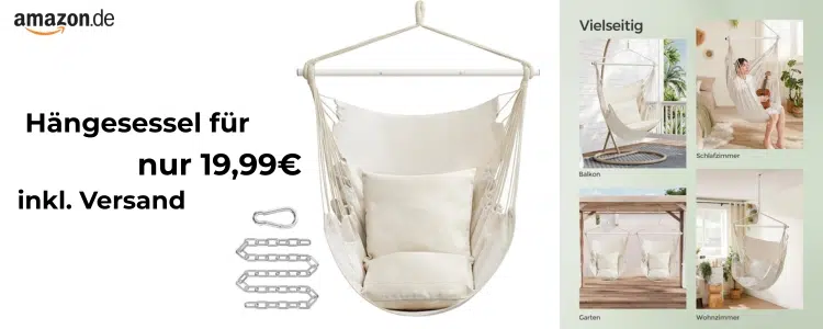 Songmics Hängesessel für 19,99€ 