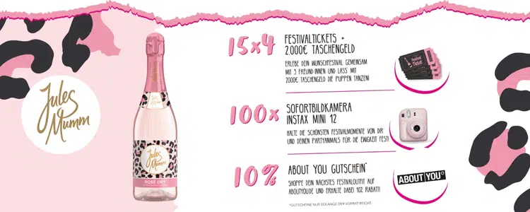 Jules Mumm-Gewinnspiel Festival