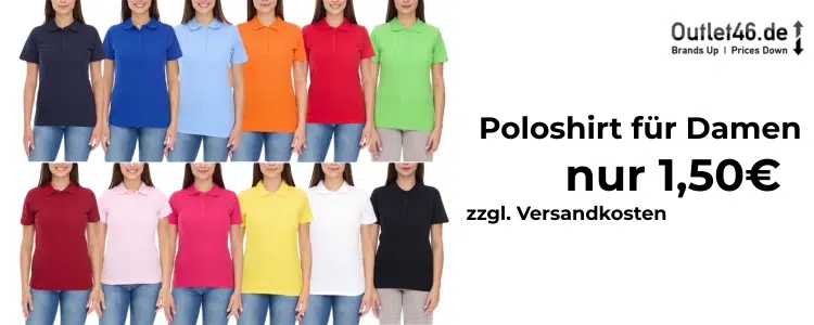 Damen Poloshirt für 1,50€; Shirts in vielen unterschiedlichen Farben