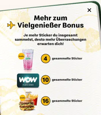 Vielgenießer-Bonus; gratis Prämien