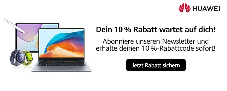 10% Rabatt für Huawei-Shop