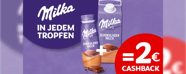2€Cashback für Milka Schokoladenmilch