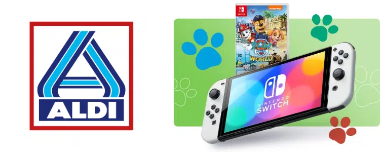 Nintendo Switch; Paw Patrol; Logo von ALDI Nord
