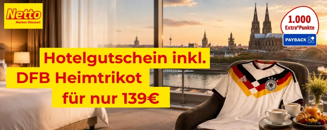 Netto-Reisen Aktion Hotelgutschein Trikot