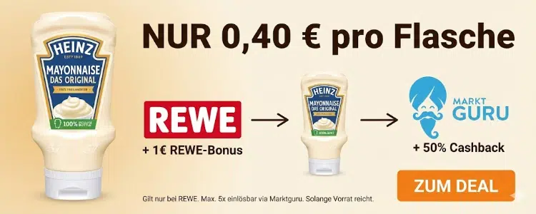 Rewe Mayonnaise; Marktguru, Cashback
