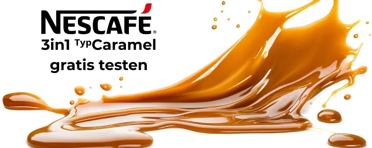 NESCAFÉ® 2-für-1: 3in1 ᵀʸᵖCaramel gratis testen