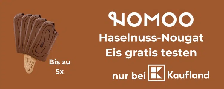 NOMOO gratis testen Haselnuss-Nougat Eis