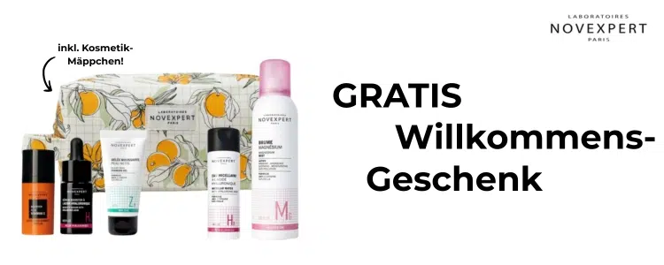 Geschenk von novexpert; Kosmetik-Täschchen mit Produkten