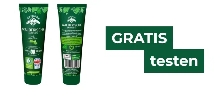 Zahnpasta von Outdoor Freakz gratis testen