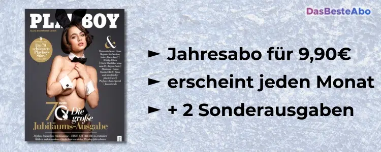 Playboy Jahresabo für 9,90€; Logo von Das Beste Abo