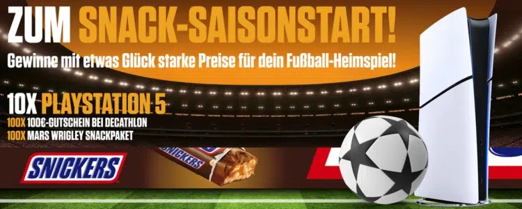 SNICKERS Gewinnspiel PlayStation 5