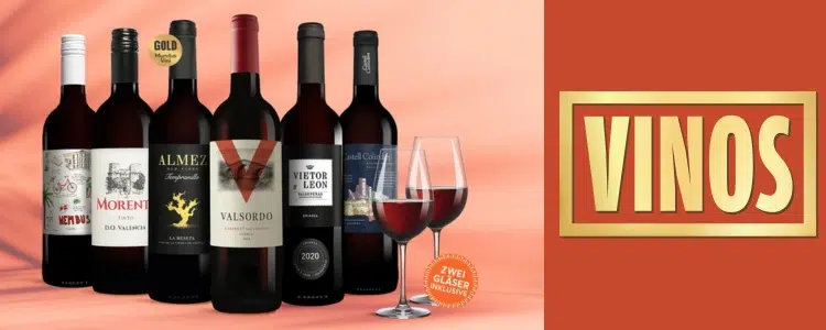 Rotweinpaket; VINOS-Logo