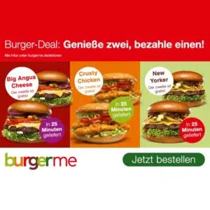 burgerme 2-für-1-Aktion