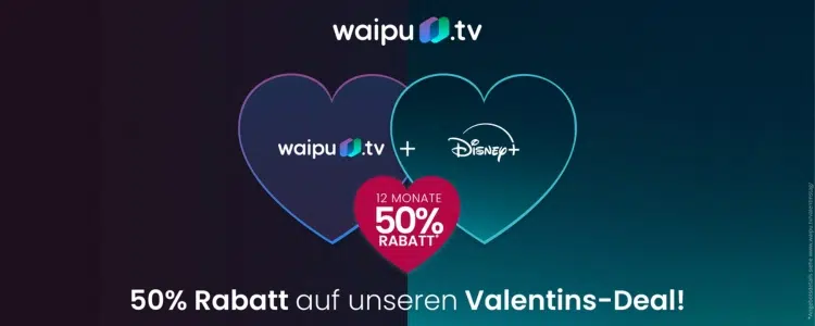 waipu.tv Disney+ Valentins-Deal