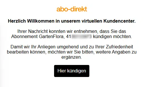 Antwort auf Kündigung der GartenFlora