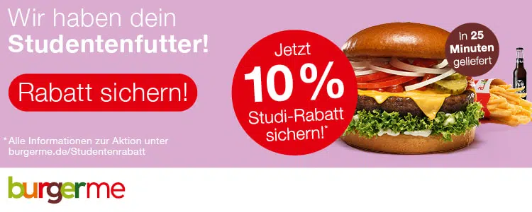 burgerme Studentenrabatt 
