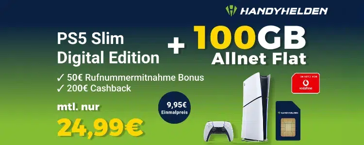 PS5 kostenlos zum Handyvertrag bei Handyhelden