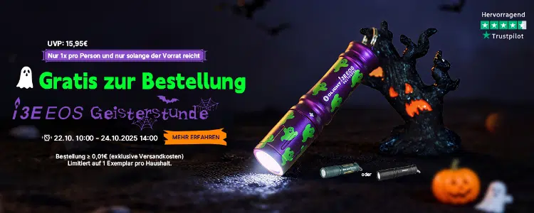 Gratis Olight Taschenlampe zu Halloween