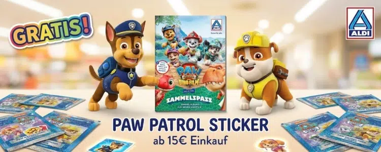 Paw PAtrol Sticker bei Aldi Nord