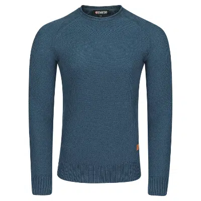 blauer Riverso-Pullover