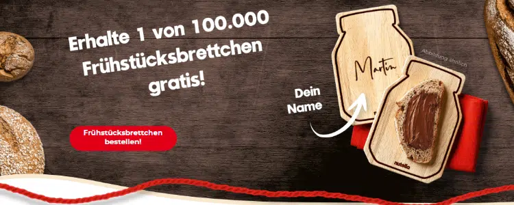 Frühstücksbrettchen im nutella-Design