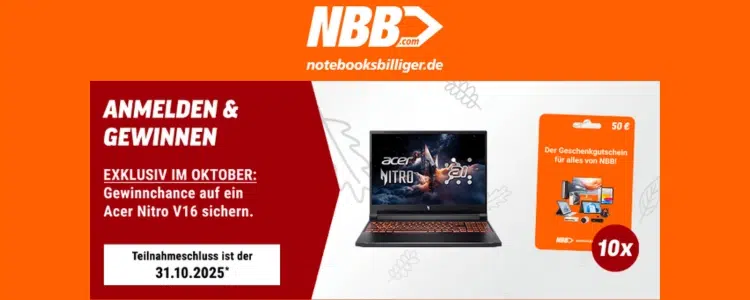 notebooksbilliger.de Gewinnspiel; Acer Nitro V16