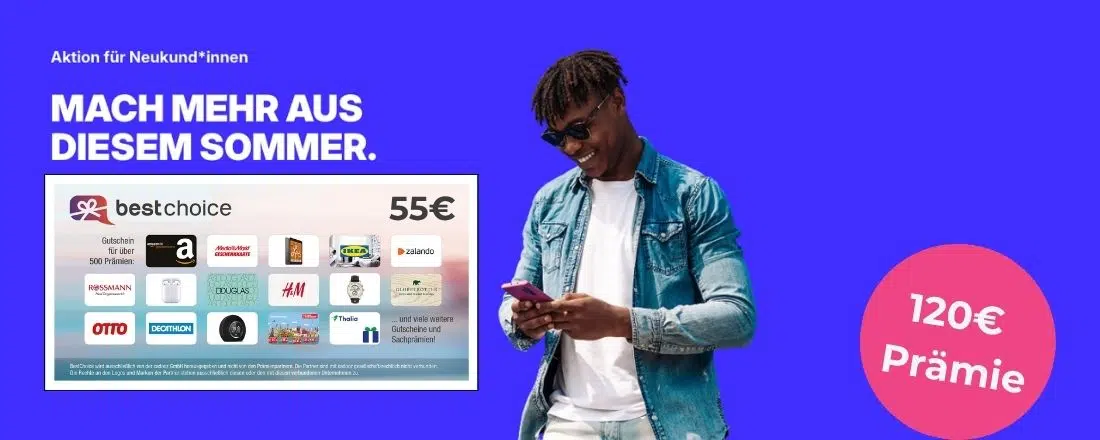 quirion Bonus-Deal: 120€ Prämie + 55€ Gutschein
